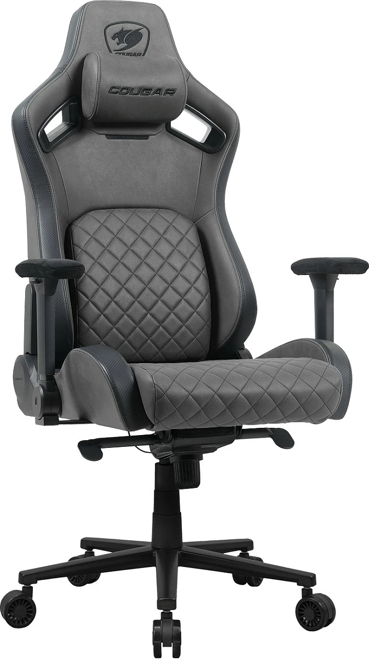 Karrige gaming Cougar Defensor S Jet Gray F, 150 kg, 4D armrests, pëlhurë, gri/zezë