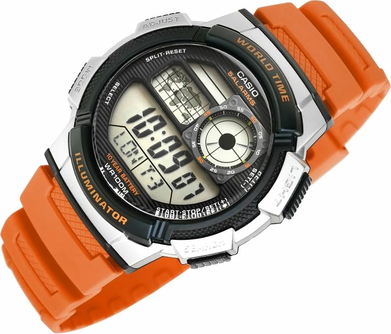 Orë dore për meshkuj CASIO, e zezë