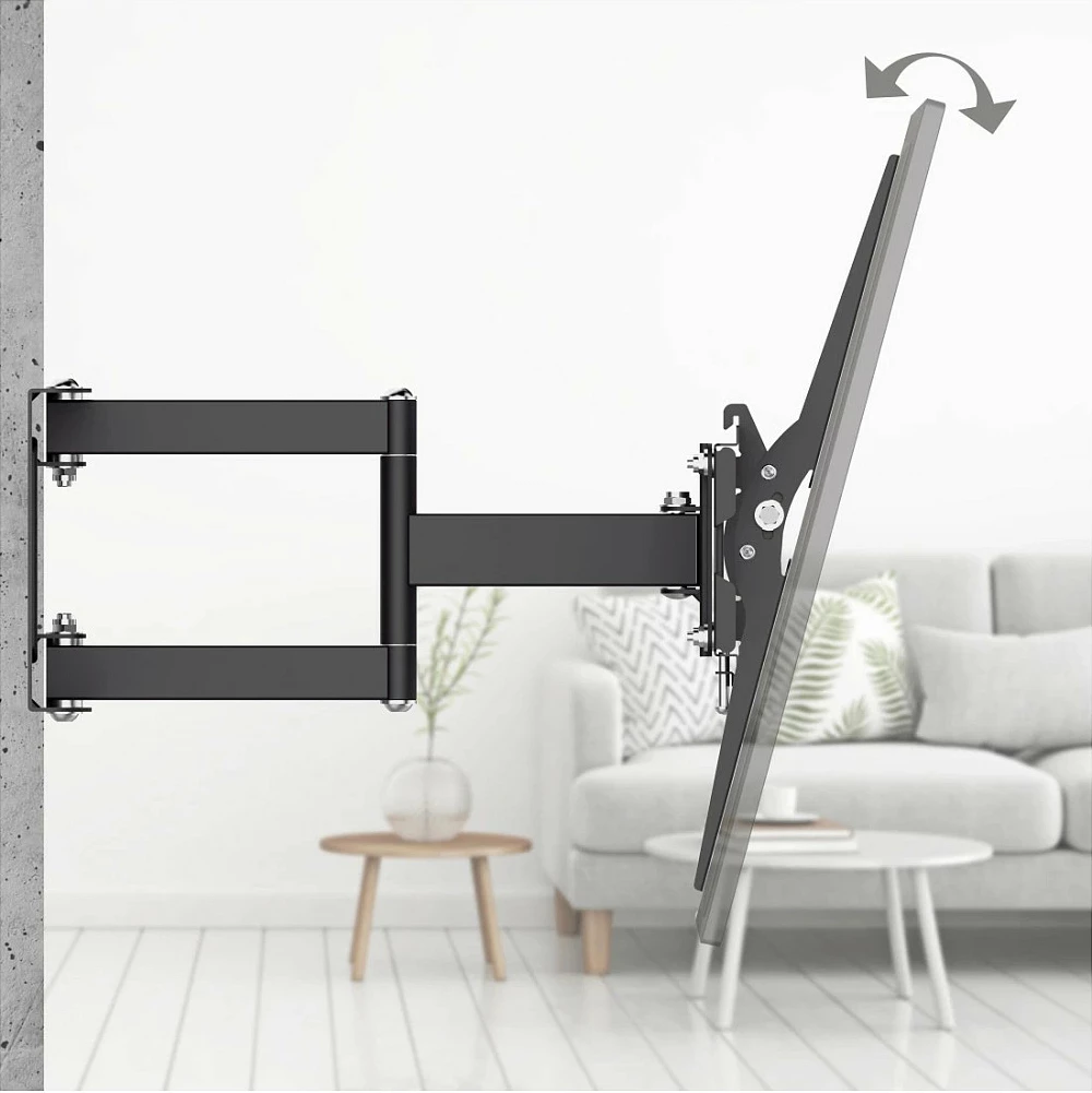 Mbajtëse muri për TV Hama 00220897, 32-75", VESA 100x100-400x400, deri 40kg, e zezë