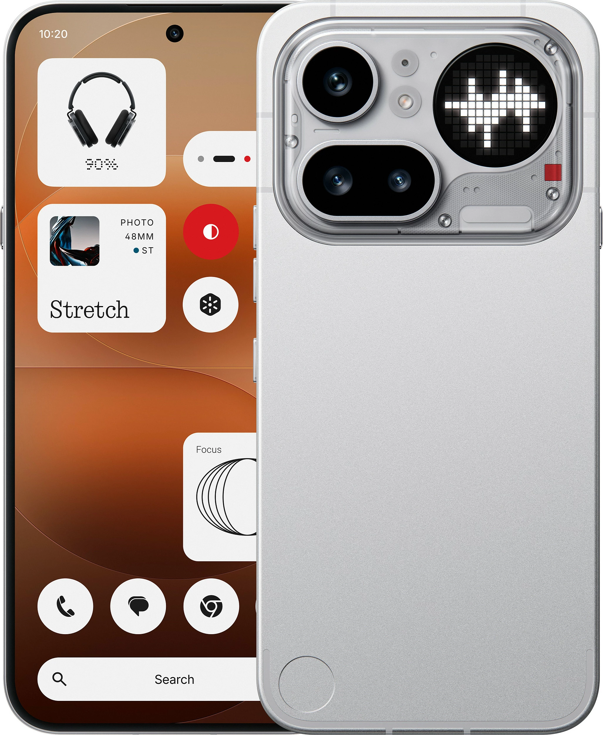 Celular Nothing Phone (4a) Pro 5G, 8GB RAM Memorje, 128GB, argjendtë