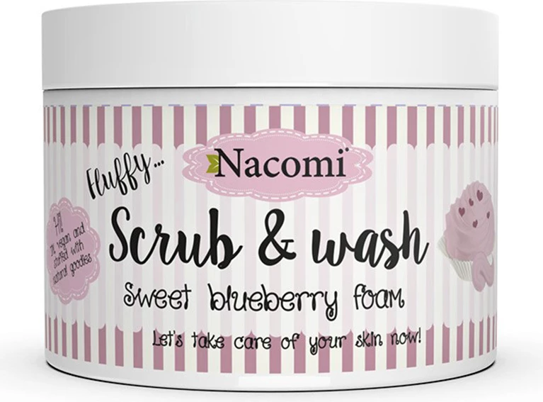 Shkumë peeling për trup Nacomi Scrub & Wash boronicë për femra 180ml