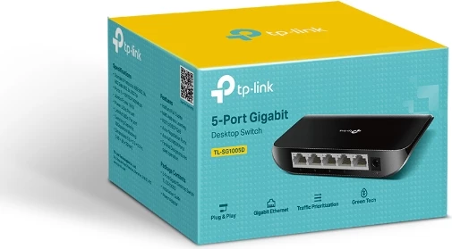 Switch TP-LINK TL-SG1005D 5-port Gigabit 10/100/1000 Mbps, zi