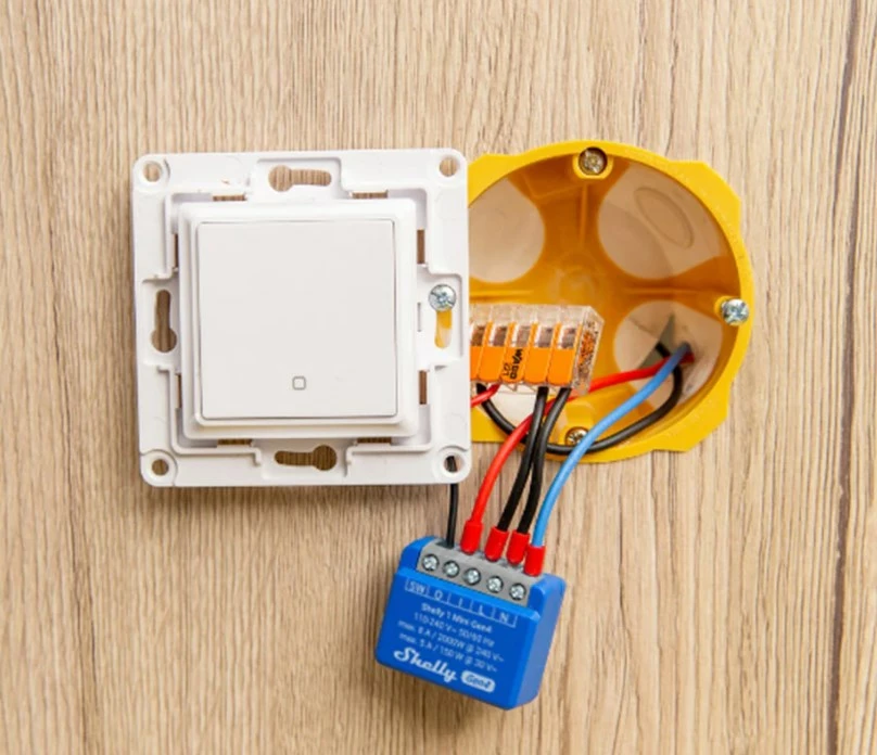Smart switch Shelly 1 Mini Gen4, 2 copë, Kaltër