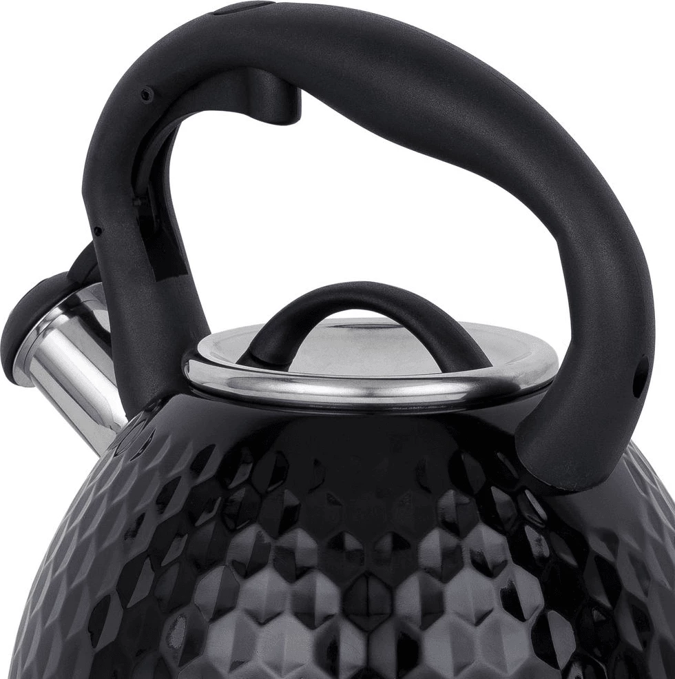 Çajnik me fishkëllimë Resto Aries 90606 2.7L inox, zi, në kuti dhurate