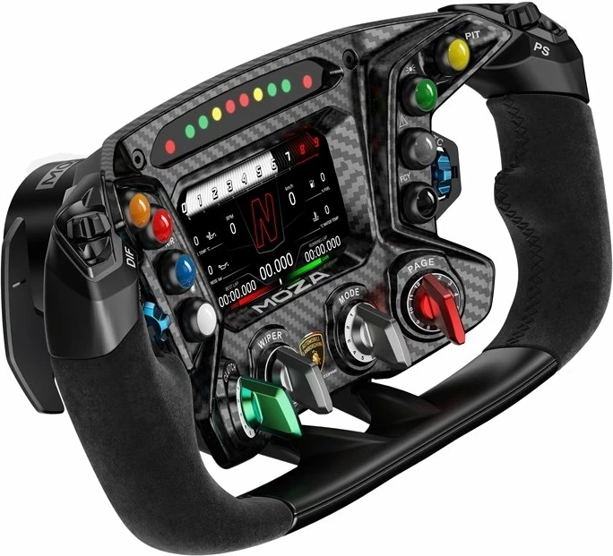 Timon sim racing MOZA Lamborghini Essenza SCV12 RS070, 18 butona, wireless, pa pedale, i zi