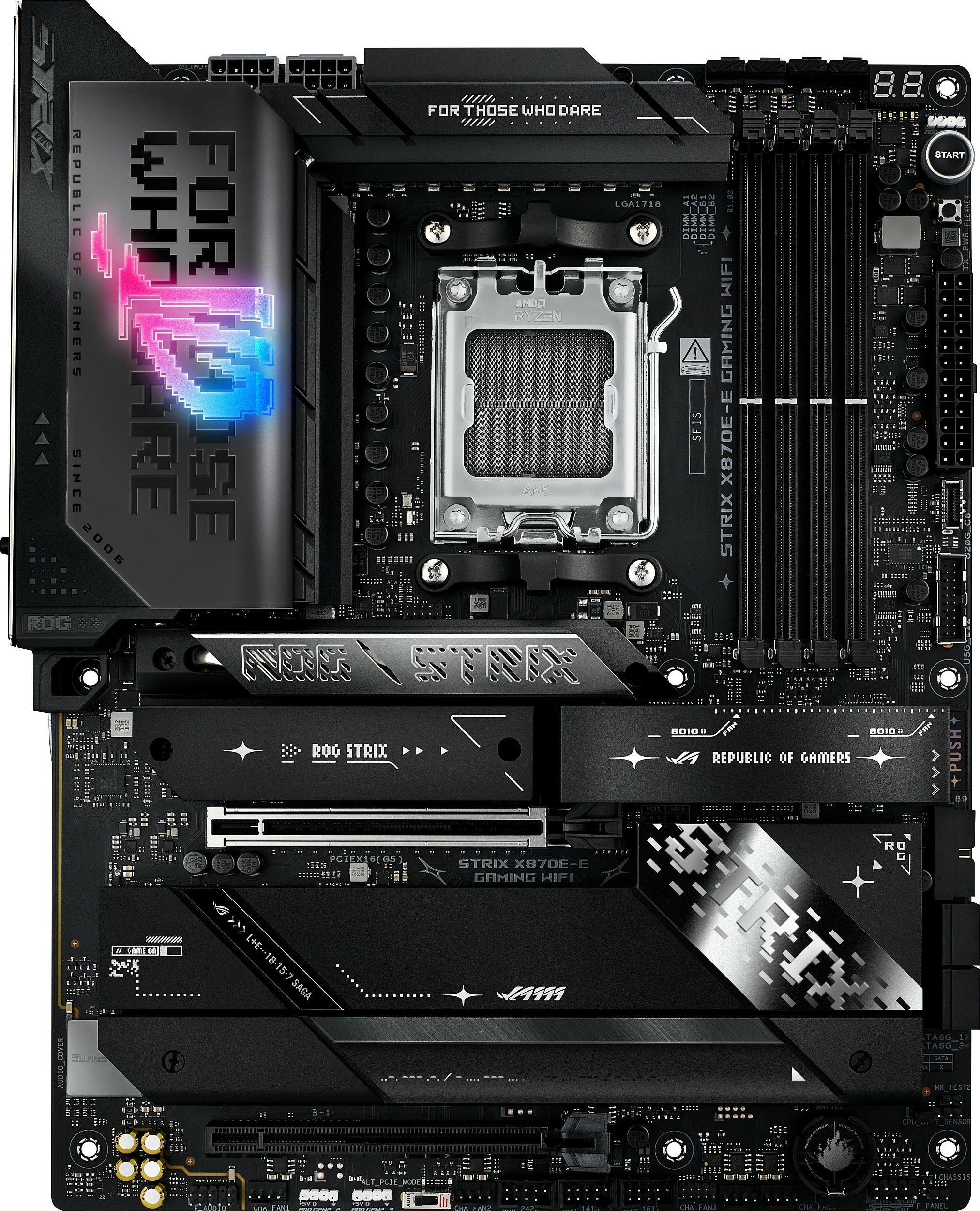 Pllakë amë ASUS ROG STRIX X870E-E GAMING WIFI, AMD, Socket AM5, DDR5, 192 GB