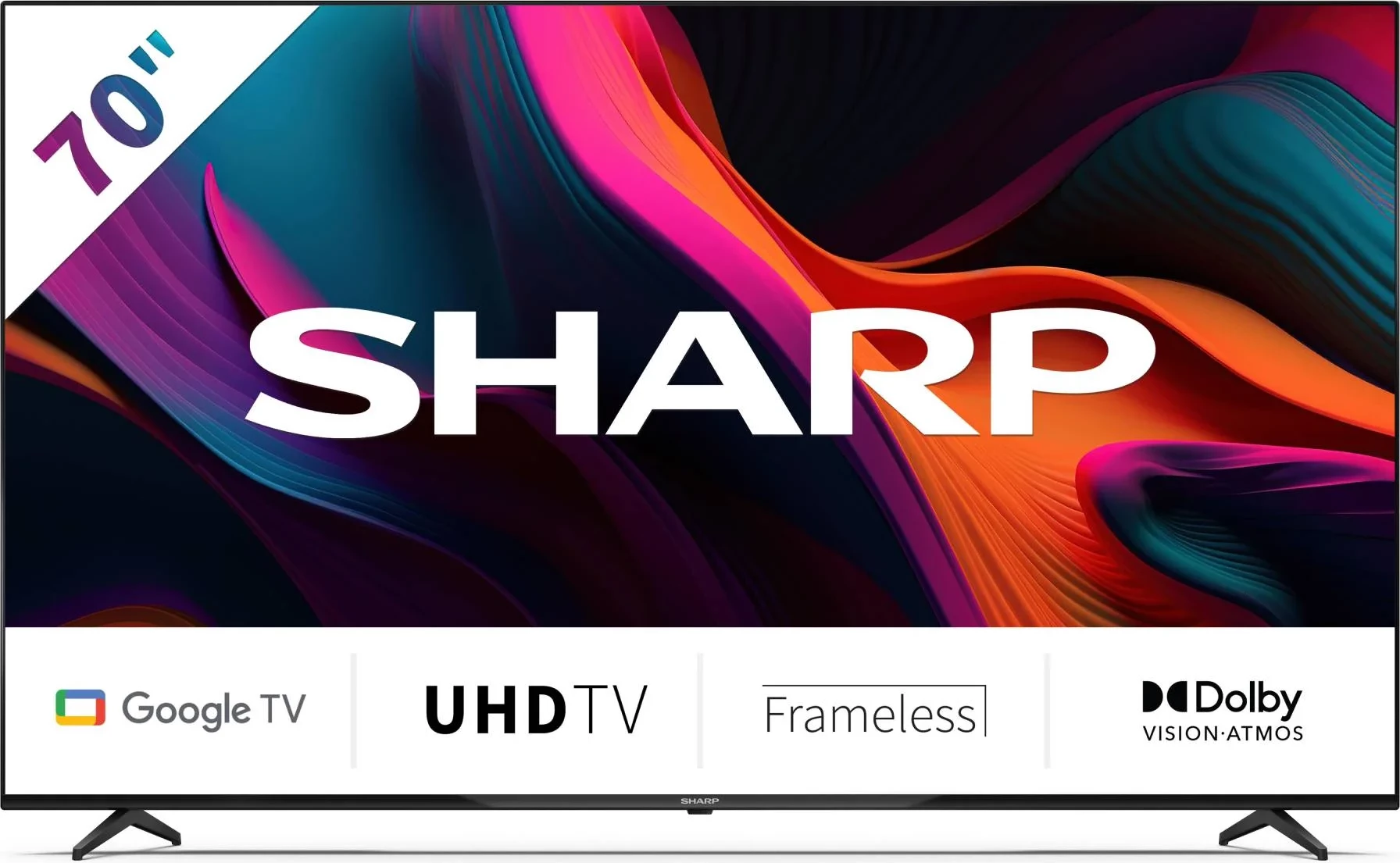 Televizor, Sharp, 70GL4260, 70" 4K UHD LED Google TV, HDMI 2.1 eARC, Dolby Vision/Atmos, frameless
