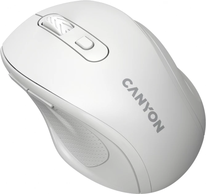 Maus wireless Canyon 2.4GHz, 6 butona, 1600 DPI, sensor MX8650A, 2xAAA, i bardhë