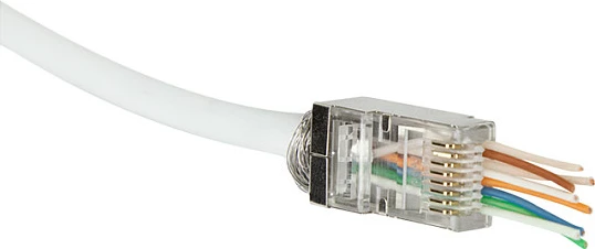 Konektor RJ45 LogiLink Cat6 STP pass-through, 50 copë