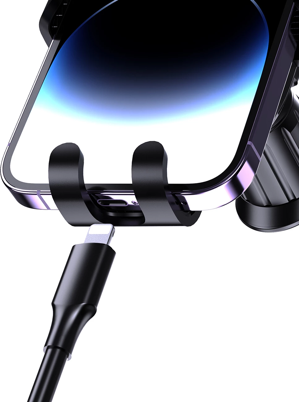 Mbajtës për celular Dudao F5N+, gravitacional, me kupë thithëse, i zi