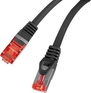 Patchcord Lanberg Cat.6 FTP LSZH CU 0.25 m, e zezë