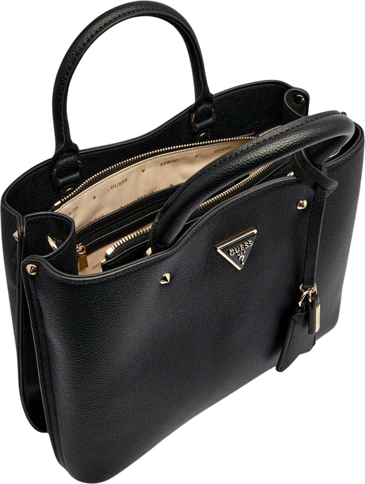 Çantë dore për femra Guess Meridian II Girlfriend Satchel HWBG69 74060, e zezë