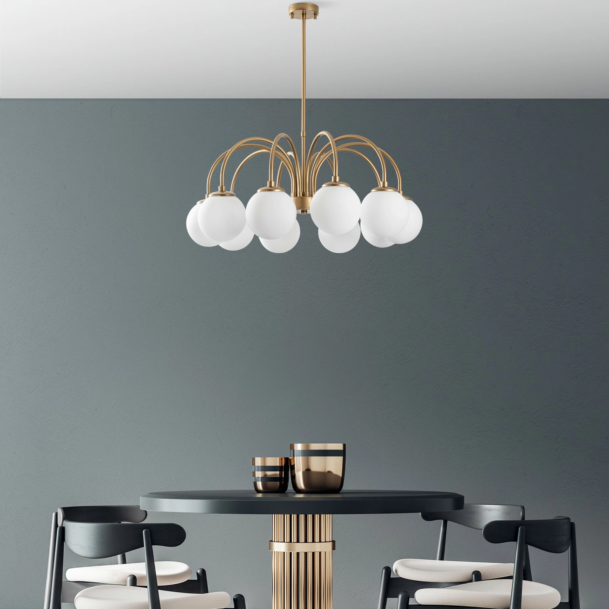 Llambadar Opviq, Sferıs, ngjyrë ari, 75cm