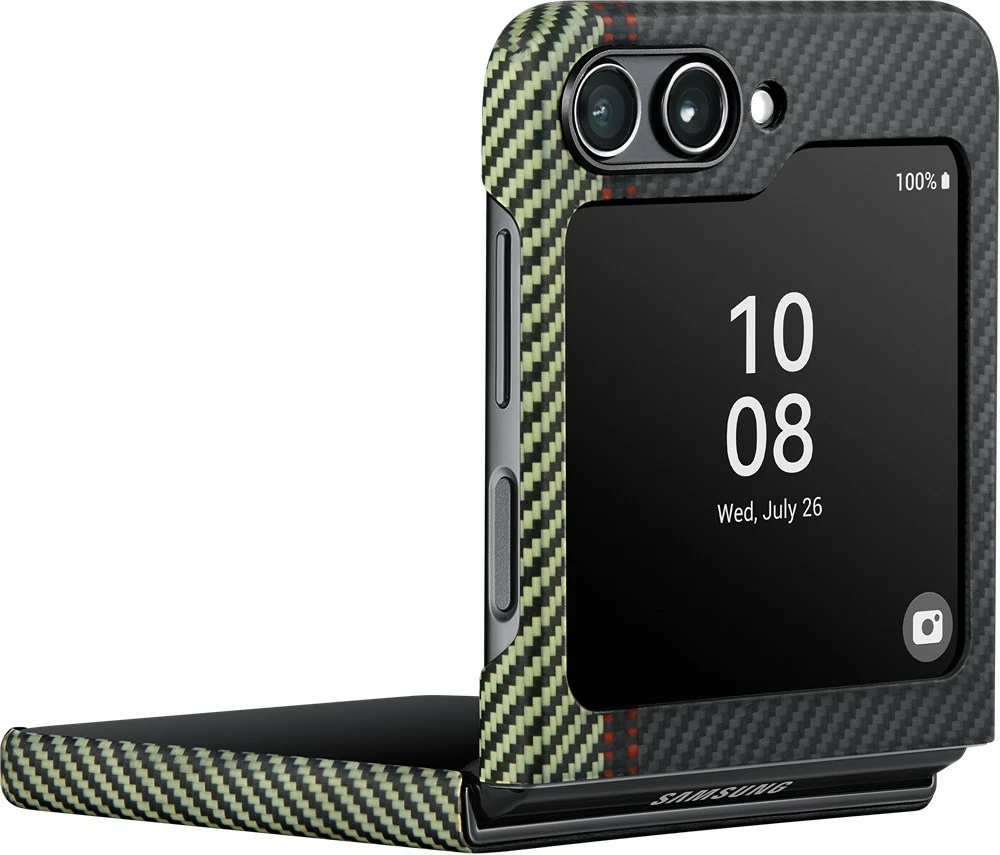 Mbështjellës Pitaka MagEZ Case 3 Overture për Samsung Galaxy Z Flip 5, aramid fiber, MagSafe, 1.05 mm, 22 g, Multicolor