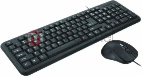 Tastierë + maus iBOX IKMOC2005070U, USB 2.0, US layout, set me kabllo, e zezë