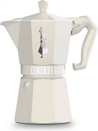 Moka pot Bialetti Moka Exclusive 6TZ, 6 filxhanë, alumini, krem