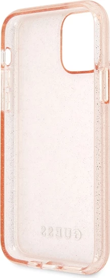Mbështjellës Guess GUHCN65PCGLPI për iPhone 11 Pro Max, Glitter, Rozë