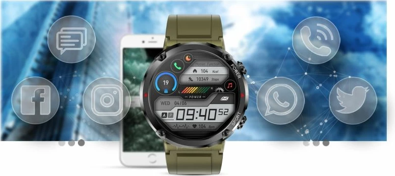 Smartwatch Gravity për të gjithë, e zezë