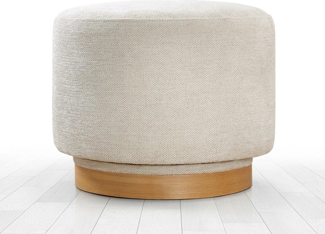 Puf Atelier del Sofa, rrotullues, krem