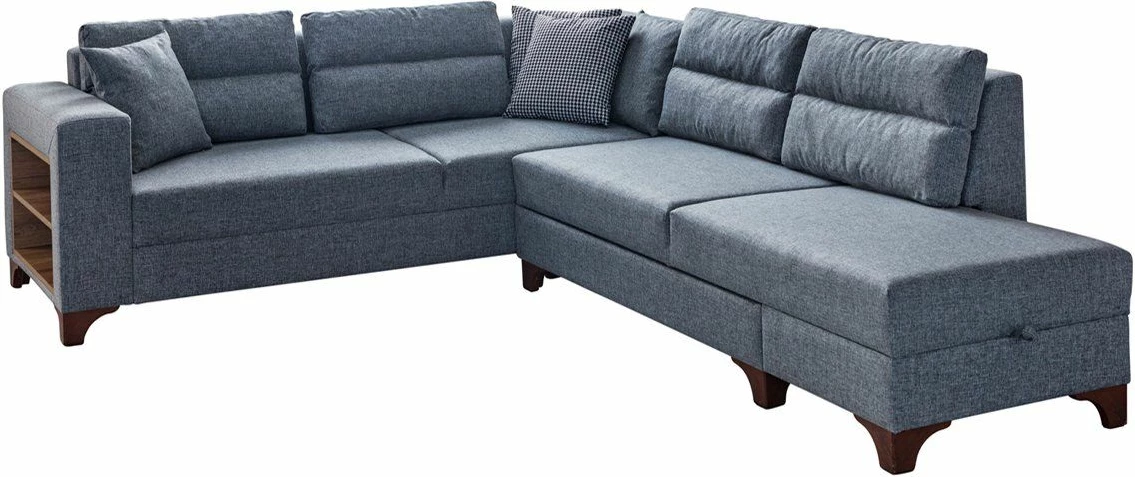 Kënd-sofë krevate Atelier del Sofa, Tloft majtas, ngjyrë gri