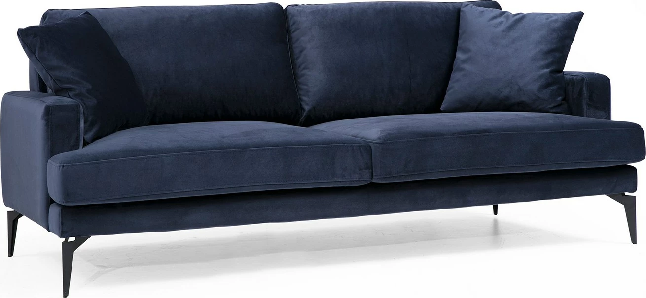 Divan treshe, ngjyrë blu e errët, Atelier del Sofa, Papira 3 vendësh