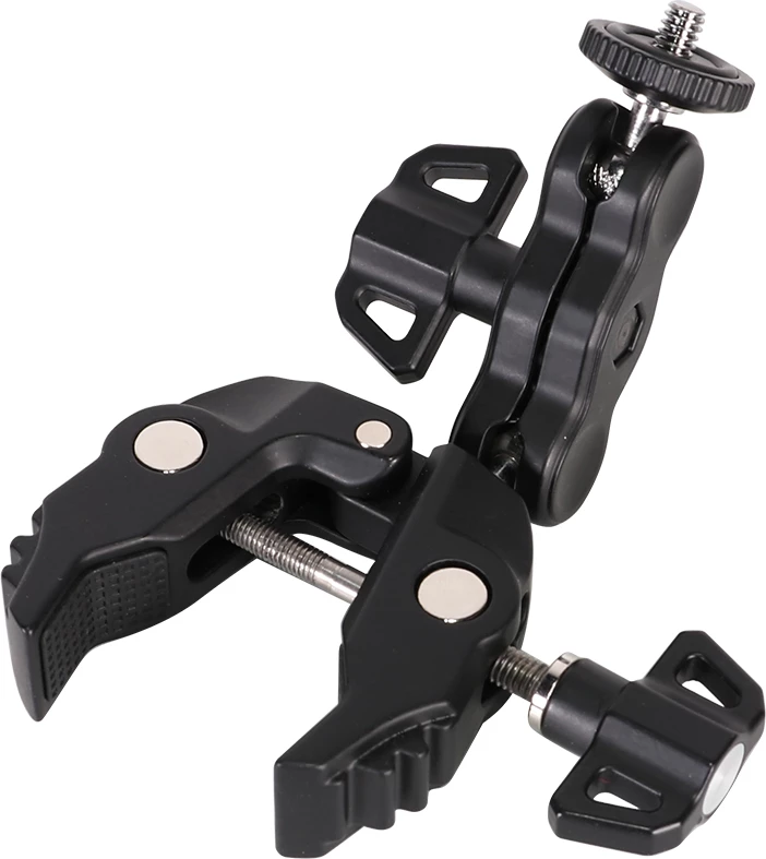 Mbajtës për celular dhe kamera sportive Hurtel me kapëse, i zi, set