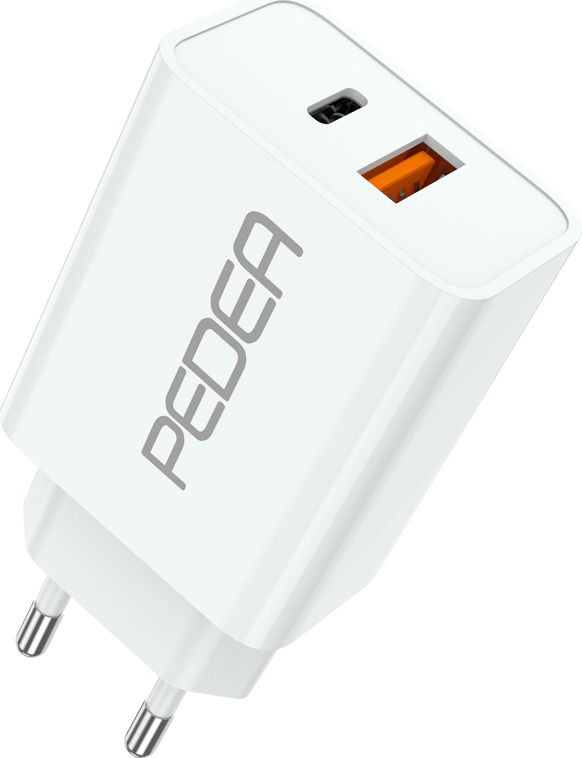 Karikues PEDEA 20W USB-C PD, 2 porta USB-C/USB-A, i bardhë