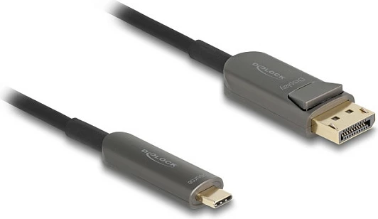 Kabllo DeLOCK USB Type-C në DisplayPort 2.1, 8K 60Hz, 40Gbps, 5m, e zezë