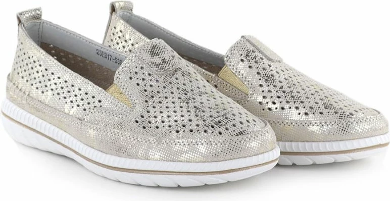 Këpucë lëkure për femra Jezzi 5364, të arta