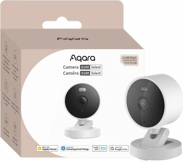 Kamerë sigurie AQARA G100 Select CH-C08D-W, 2K, Wi‑Fi 6, IP65, Indoor/Outdoor, e bardhë