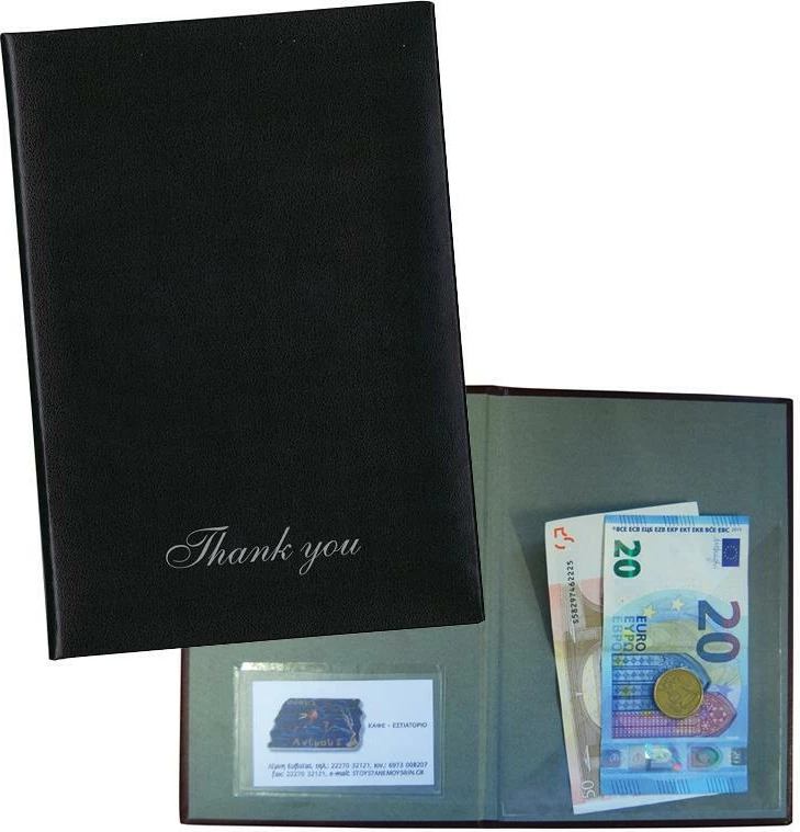 Mbajtës faturash NEXT 14.5x21cm, lëkurë sintetike, Zi