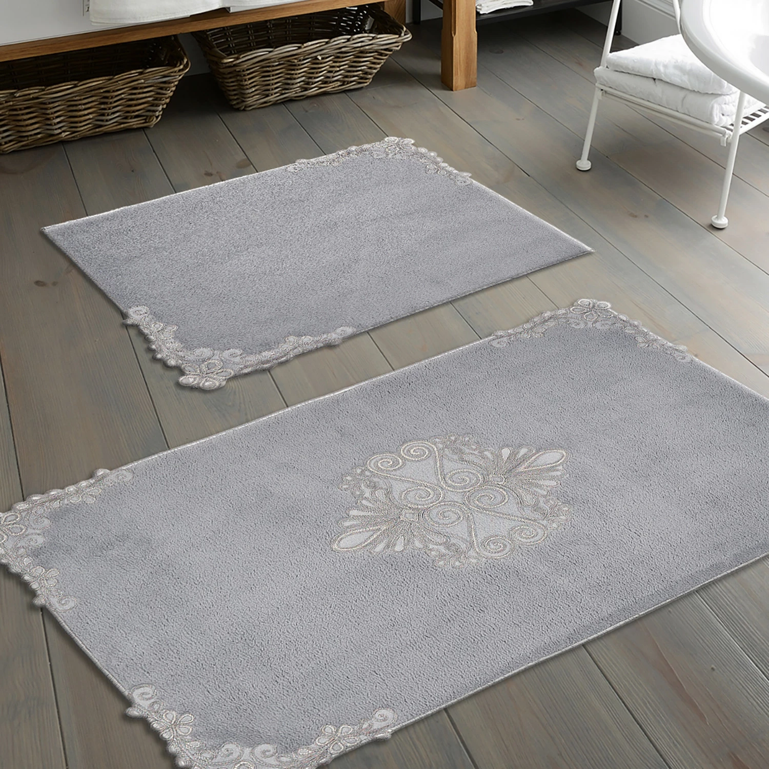 Set tapetash për banjo (2 copë), Mijölnir, gri, Cot-Klzt5-34