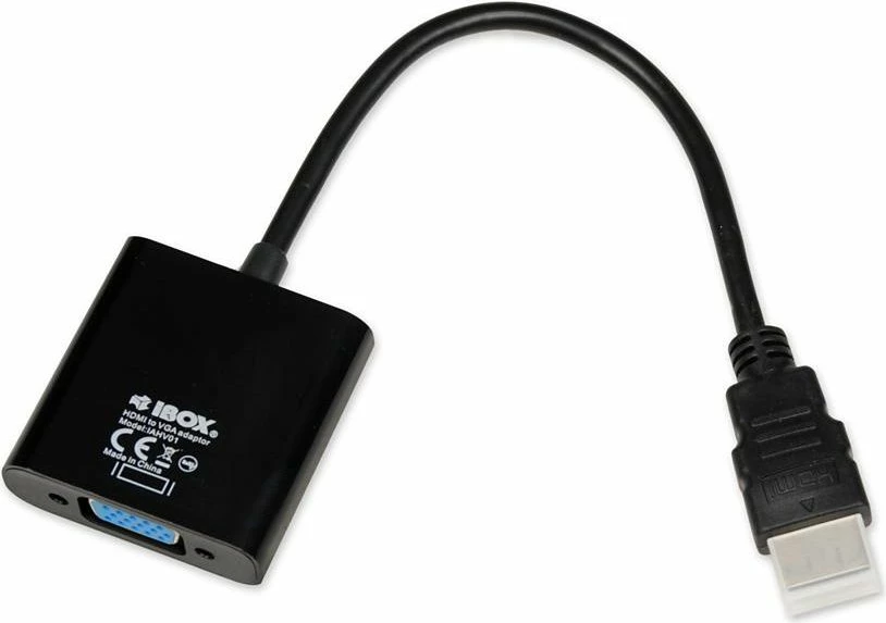 Adapter AV iBOX IAHV01 HDMI në VGA (D-Sub), e zezë