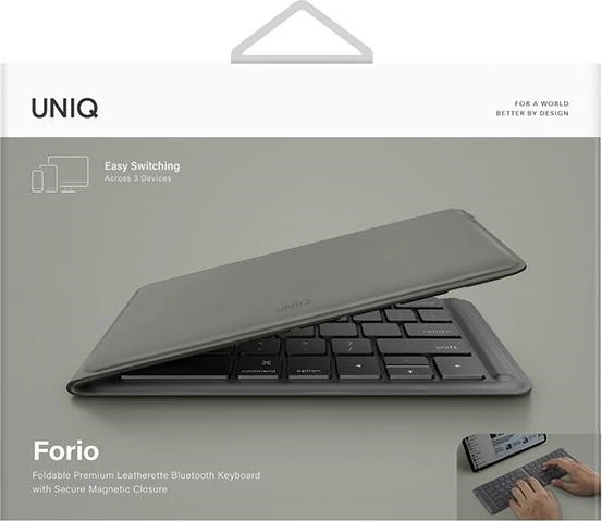 Tastierë Bluetooth e palosshme UNIQ Forio, 65 taste, 90mAh, USB-C, Gjelbër