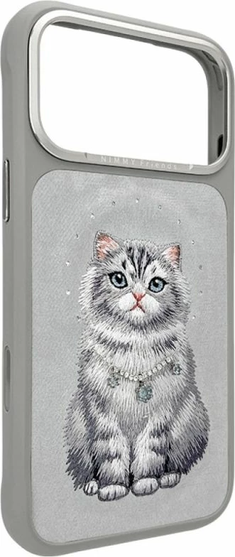 Kutí iPhone Nimmy Lucky Fashion Cat MagSafe, gri