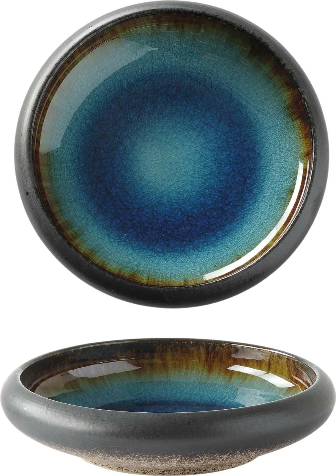 Pjatë e thellë Fine Dine Lazur Ø152 mm, 300 ml, blu, set 3 copë