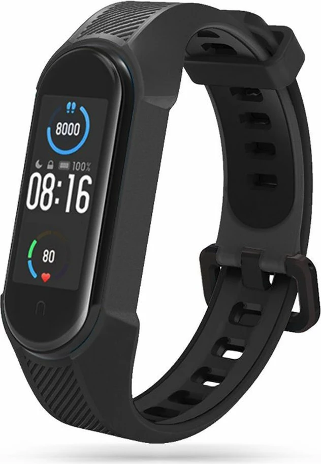 Rrip sportiv Tech-Protect Armor për Xiaomi Mi Band 5/6/7/NFC, i zi