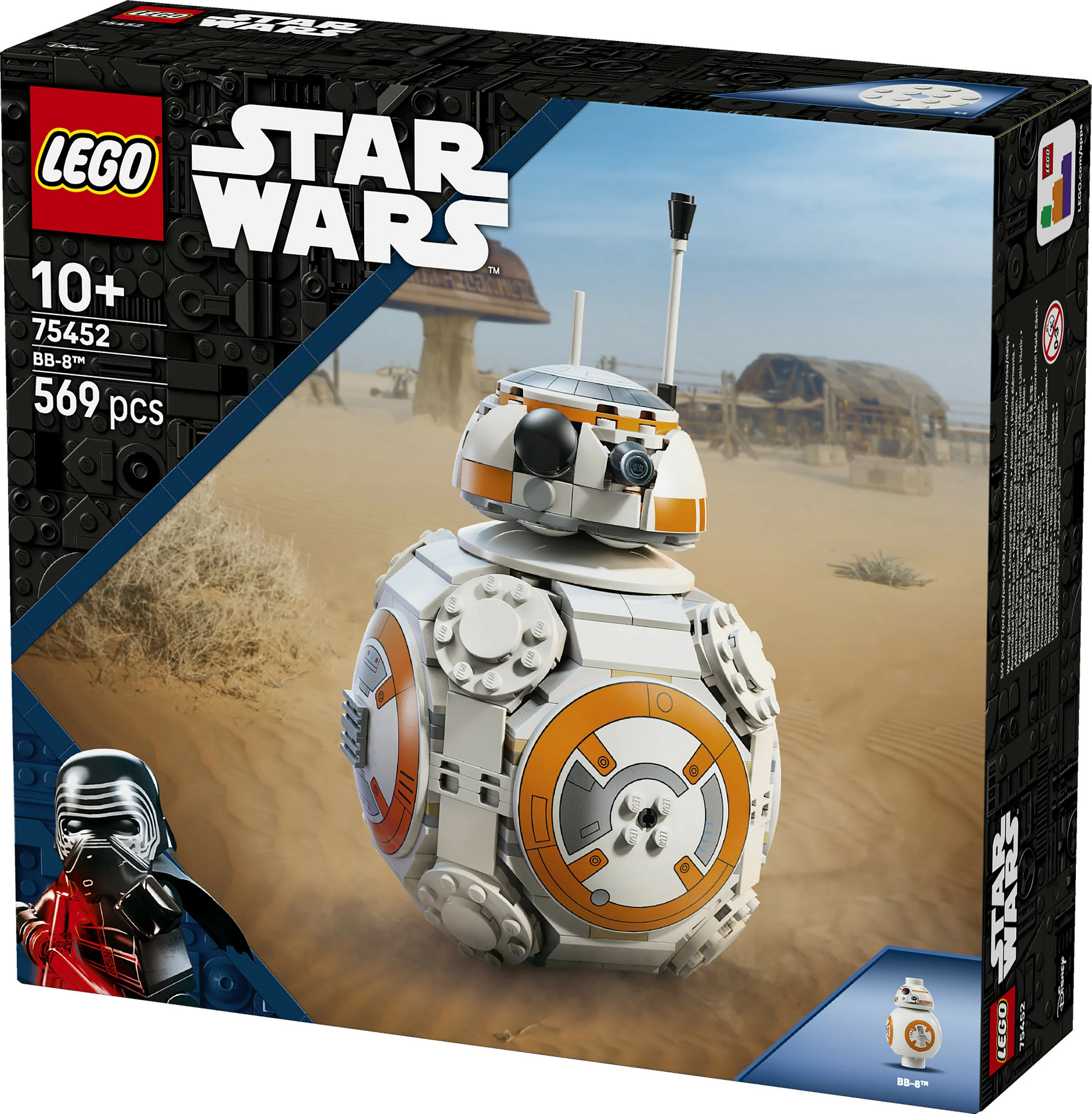 Set ndërtimi LEGO Star Wars BB-8 Astromech Droid 75452, 569 copa, 10+ vjeç, multikolor