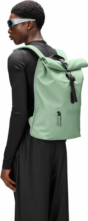 Çantë shpine Rains, Rolltop Haze W3, unisex, jeshile