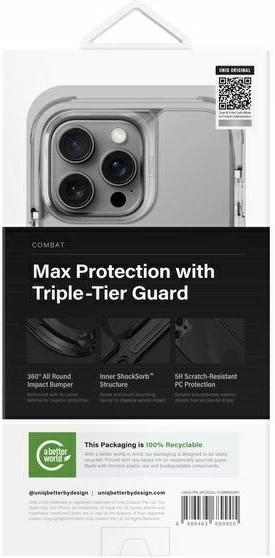 Mbështjellës UNIQ Combat MagClick për iPhone 16 Pro Max, Gri