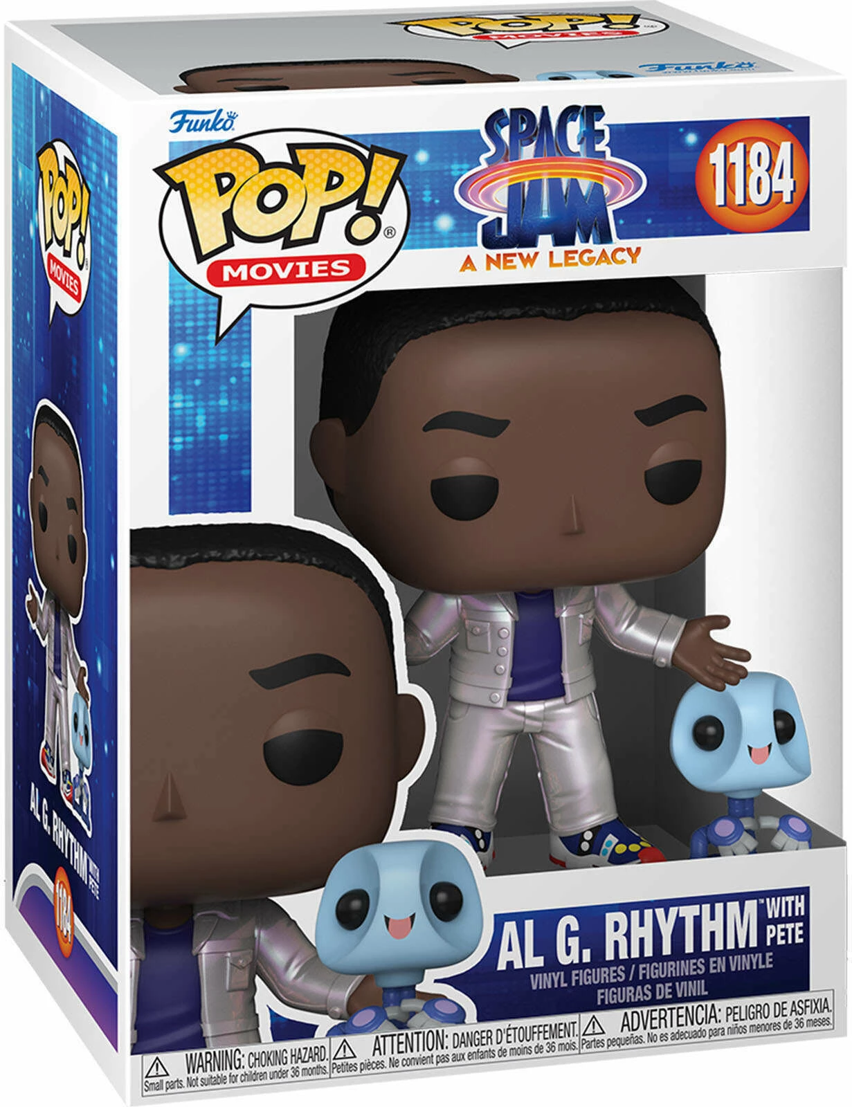 Figurinë koleksionuese Funko Pop Movies Space Jam 2 AI G me Pete Buddy, Metallic