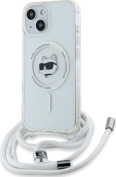 Mbështjellës Karl Lagerfeld IML Choupette Head & Cord MagSafe për iPhone 15/14/13, Transparent