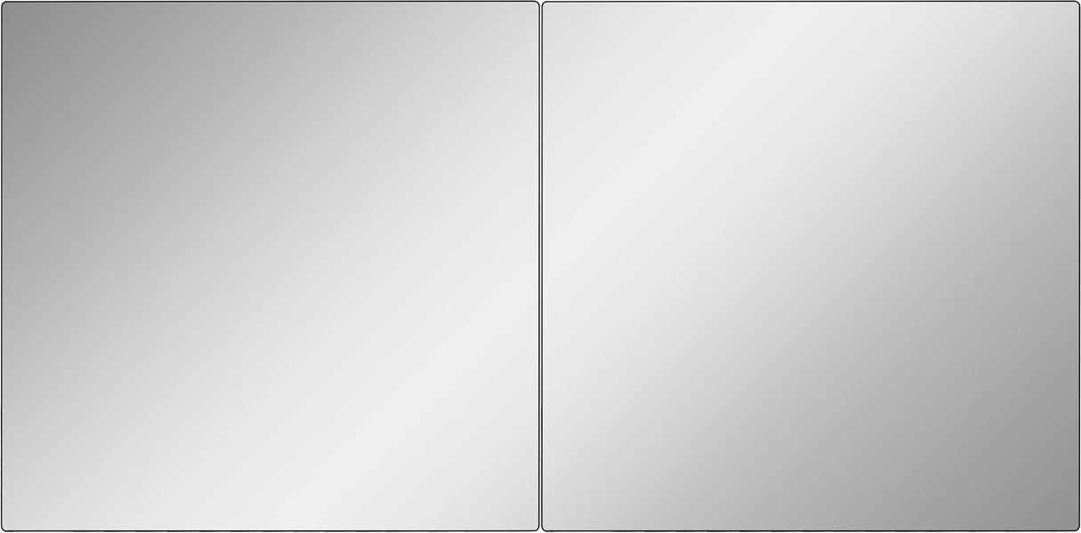 Pasqyrë drejtkëndore Skye Decor, argjend, 30x60cm, 2 copa