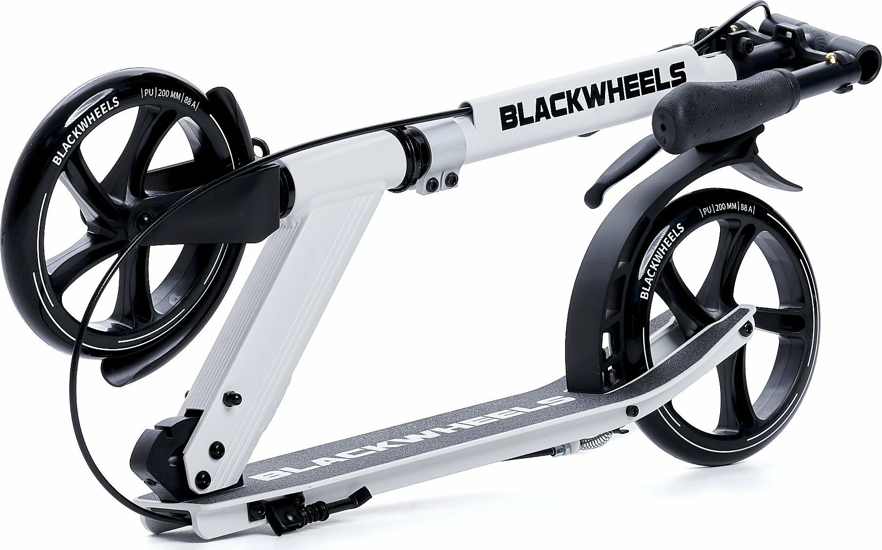 Skuter urban Blackwheels Orio, rrota 200 mm, ABEC-7, i palosshëm, max 100 kg, bardhë/zi
