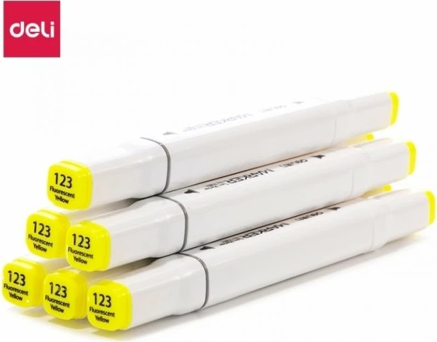 DELI SKETCH MARKER ME COPE FLUORESCENT YELLOW 123