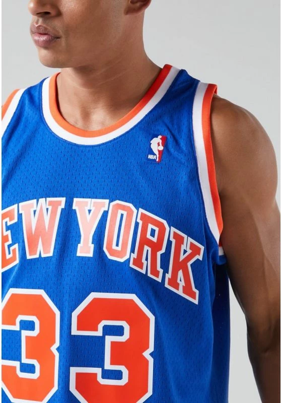 Maicë për Meshkuj Mitchell & Ness NBA Swingman New York Knicks Patric Ewing, Blu