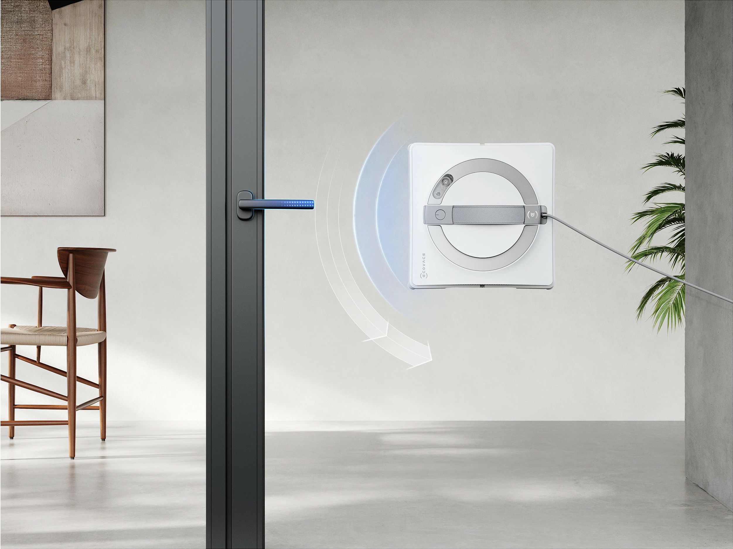 Robot pastrimi dritaresh ECOVACS WINBOT W2 PRO OMNI, thithje, bateri 4500 mAh, i bardhë