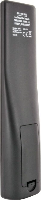 Telekomandë Schwaiger UFB100U533, për TV, me butona shtypës, e zezë