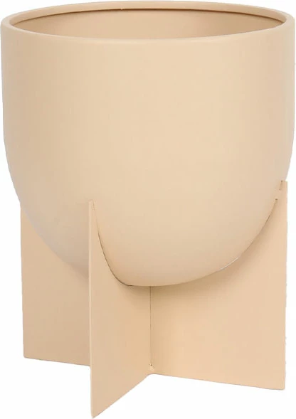 Vazo FINA, metal, bezhë, 20x20x25.5cm