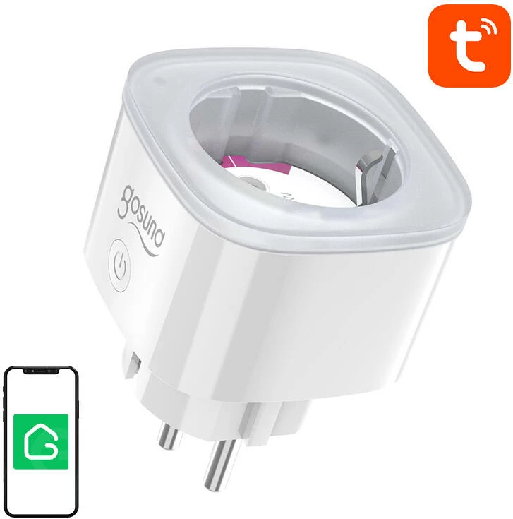 Prizë e mençur Wi-Fi Gosund EP8, 16A, Tuya, e bardhë